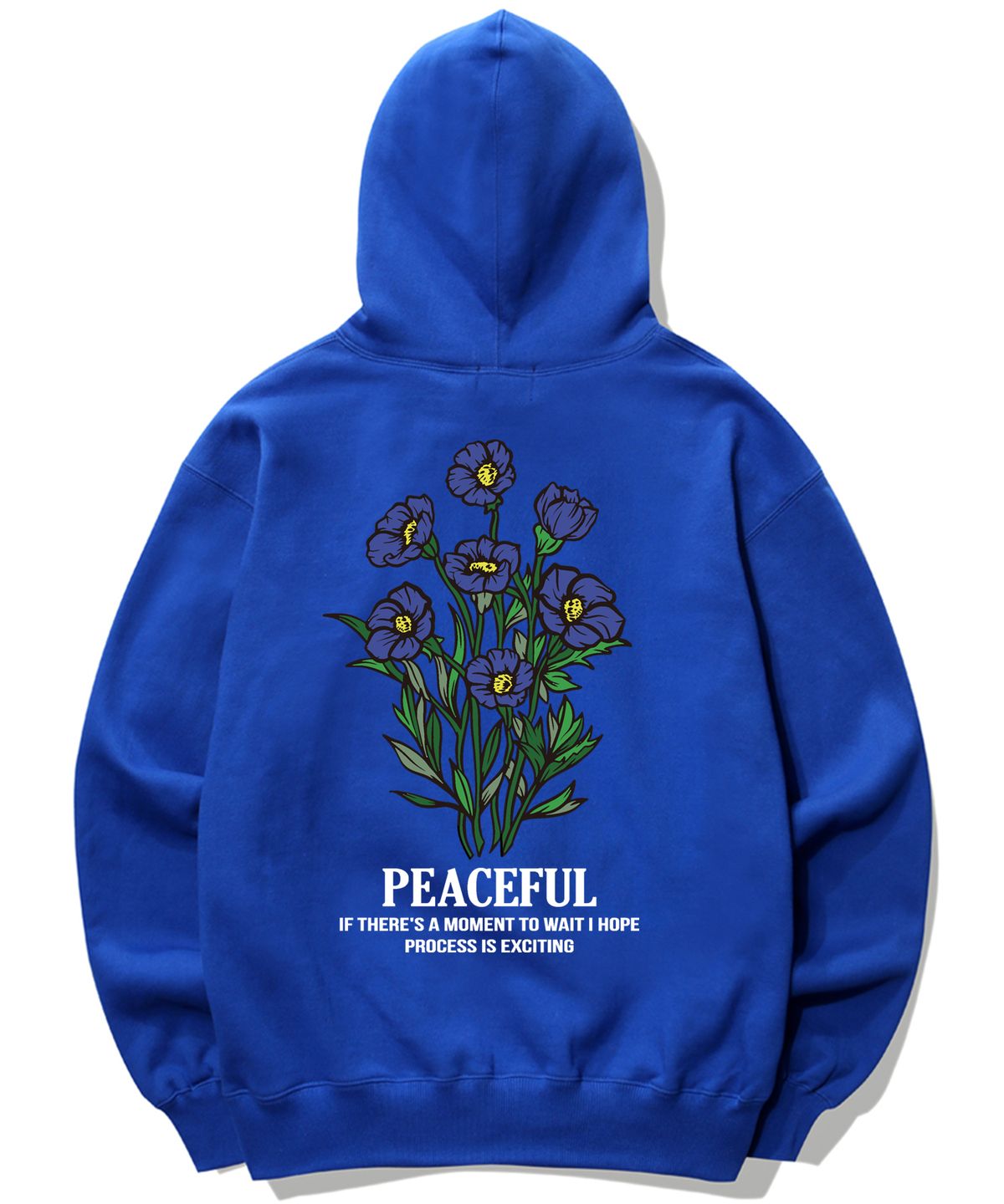 트립션(TRIPSHION) BLUE FLOWER BUNDLE GRAPHIC 후드티 - 블루