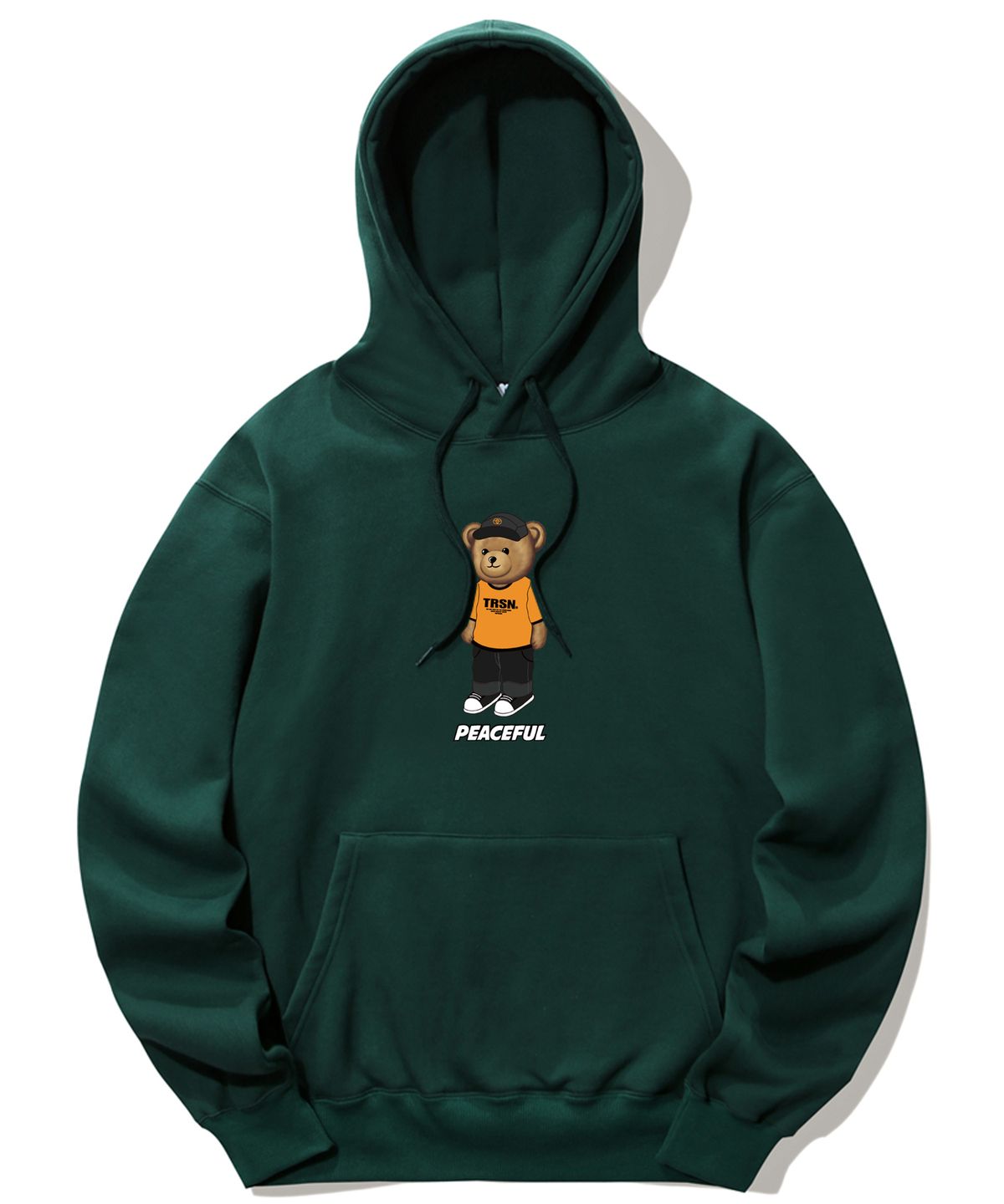 트립션(TRIPSHION) ORANGE BEAR GRAPHIC 후드티 - 그린