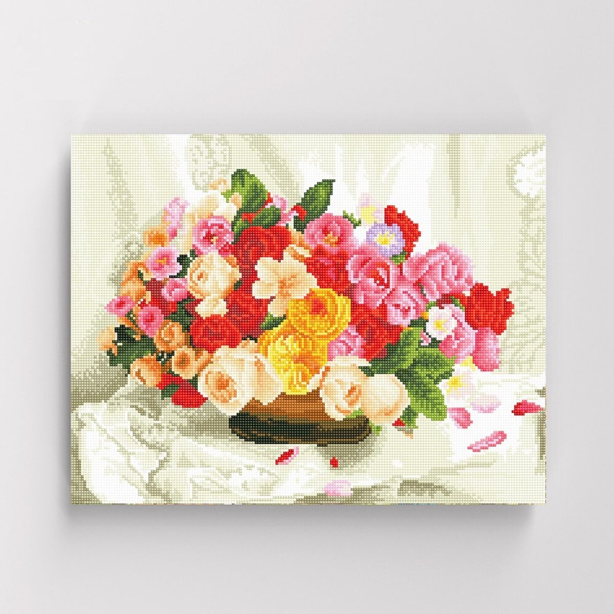 아이러브페인팅(ILOVEPAINTING) DIY캔버스형 보석십자수 40x50cm 장미의향연