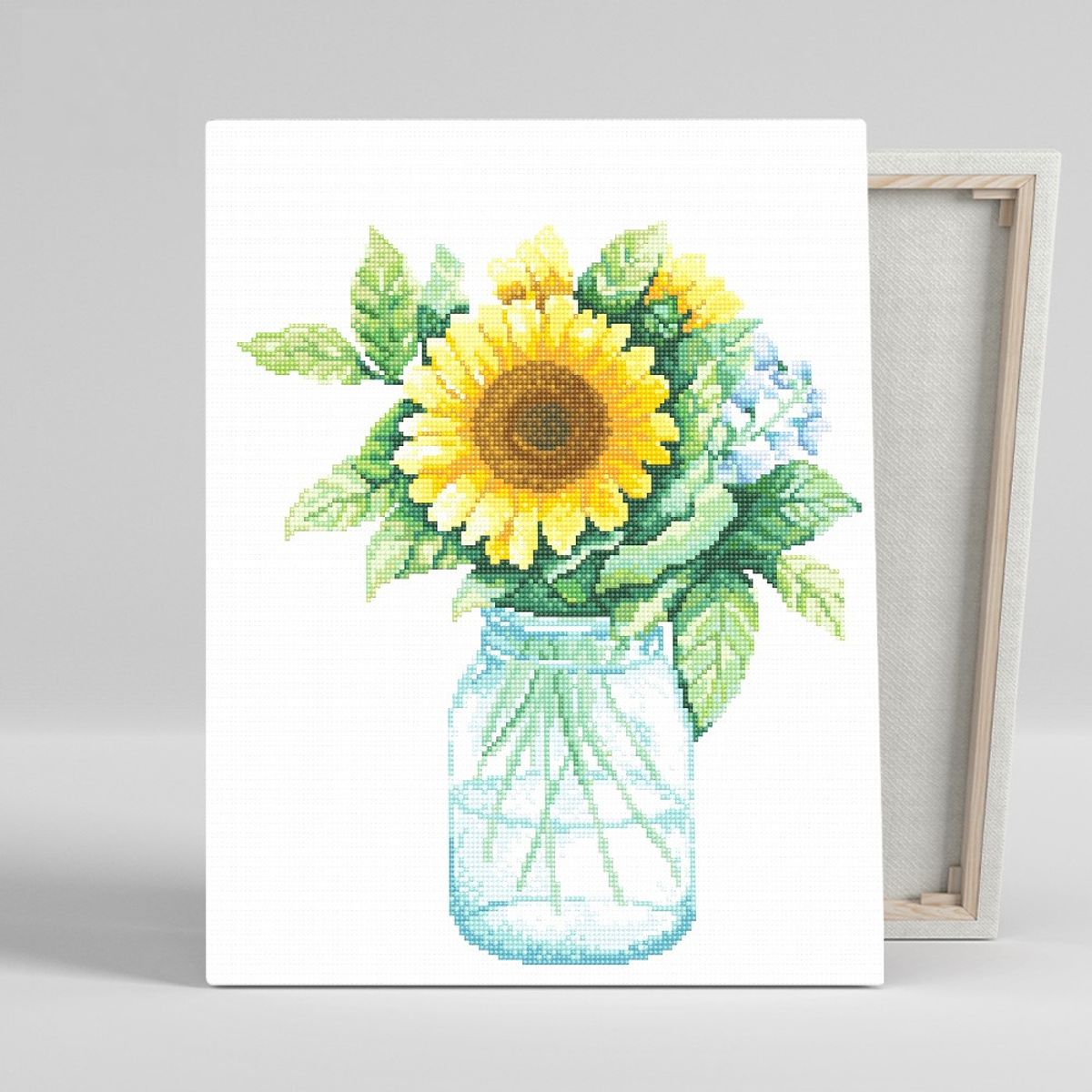 아이러브페인팅(ILOVEPAINTING) DIY캔버스형 보석십자수 40x50cm 해바라기 글라스