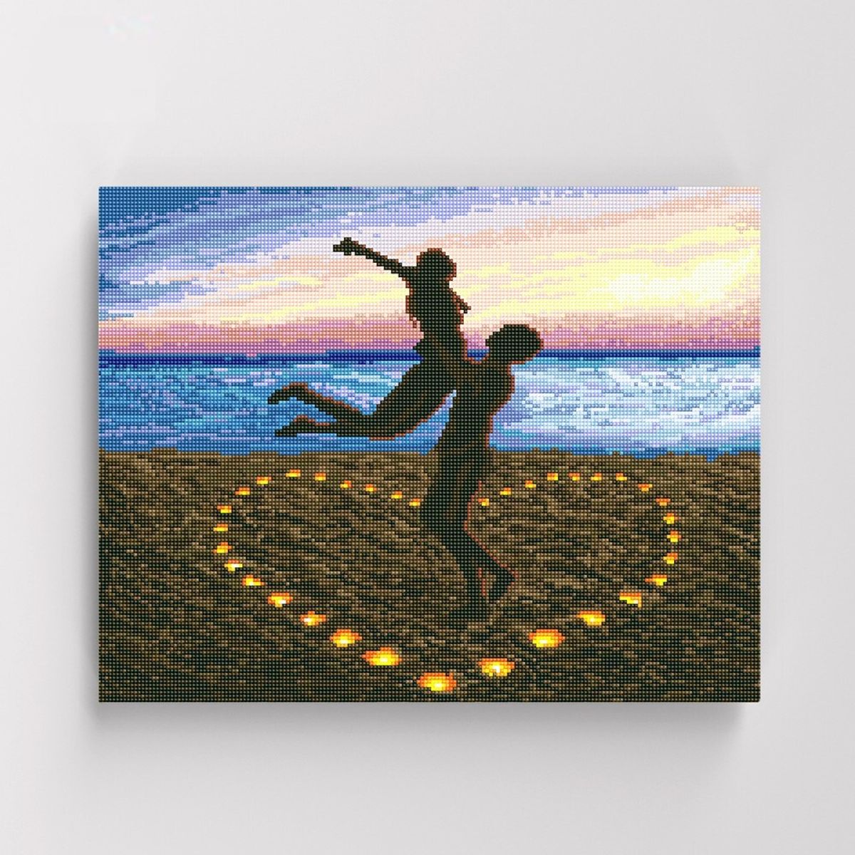 아이러브페인팅(ILOVEPAINTING) DIY캔버스형 보석십자수 40x50cm 해변의 프러포즈