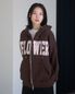 FLOWER ZIP UP HOOD(BROWN)
