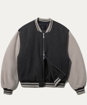 울른 바시티 자켓 딥그레이 SHOT6672