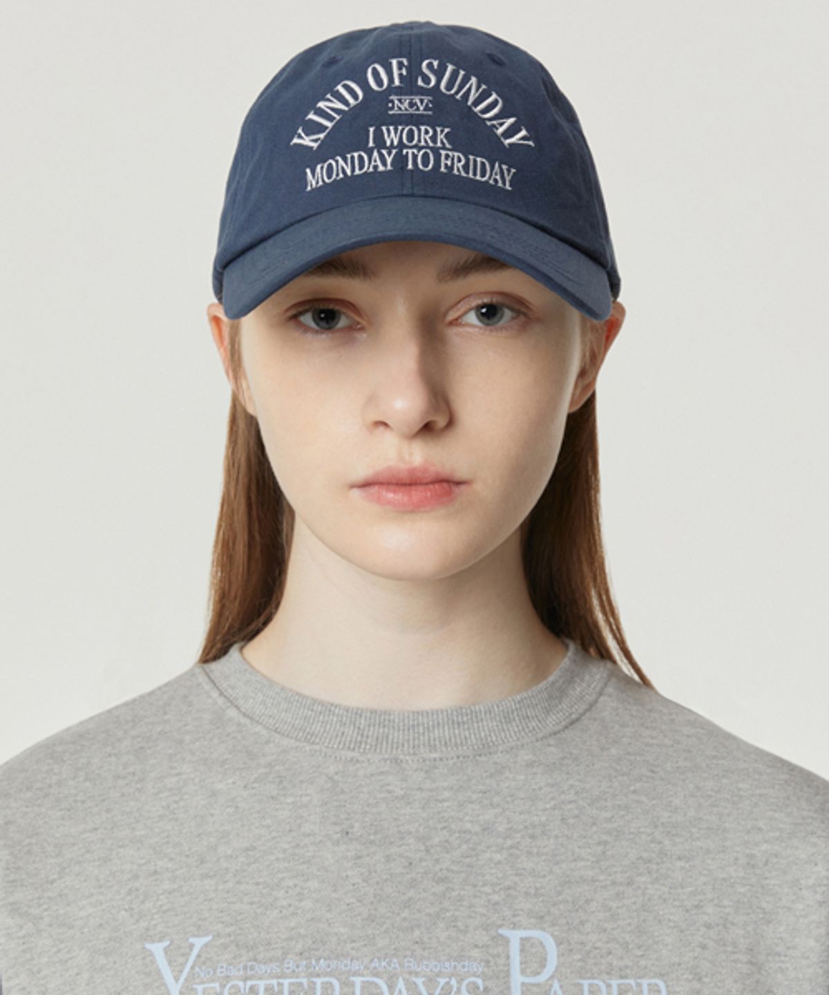 앤커버(NCOVER) KIND OF SUNDAY BALL CAP-NAVY