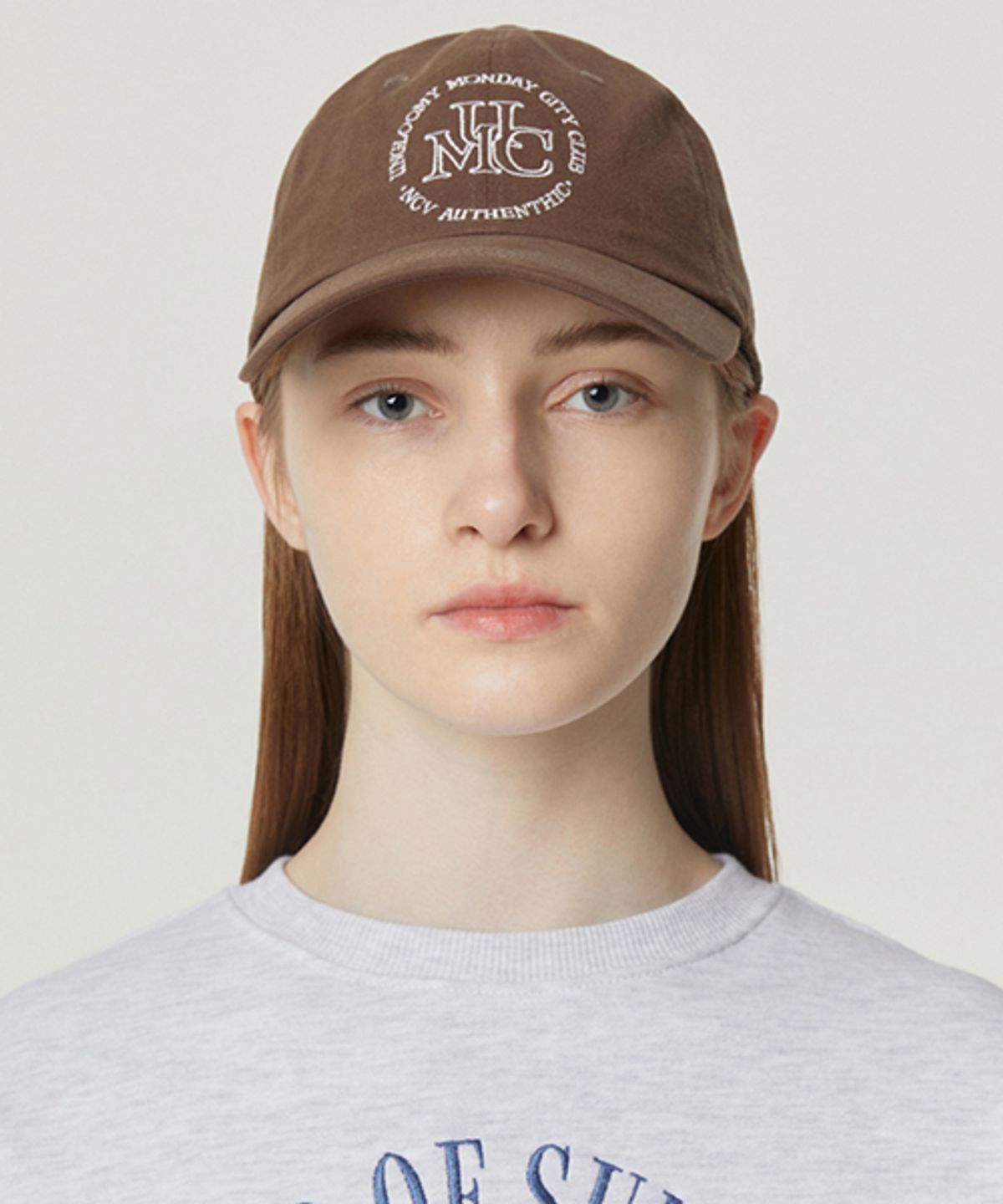 앤커버(NCOVER) UMC ARCH LOGO BALL CAP-BROWN