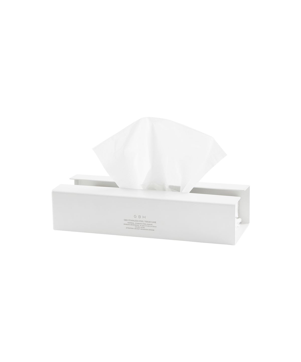 지비에이치 홈(GBH HOME) STAINLESS STEEL TISSUE CASE IVORY (티슈 케이스)