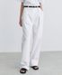 우먼즈 리버스 투 턱 와이드 치노 팬츠 [화이트]
