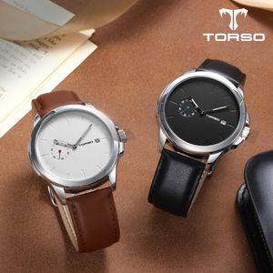 T106L 콤베 인그레이빙 워치 가죽 남자 시계