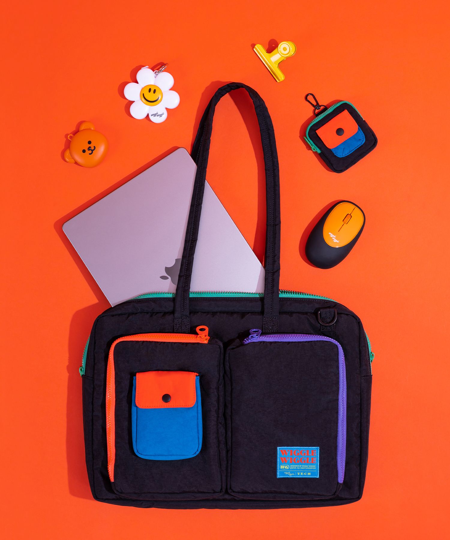 MUSINSA | WIGGLE WIGGLE Laptop 2-Way Bag - Black