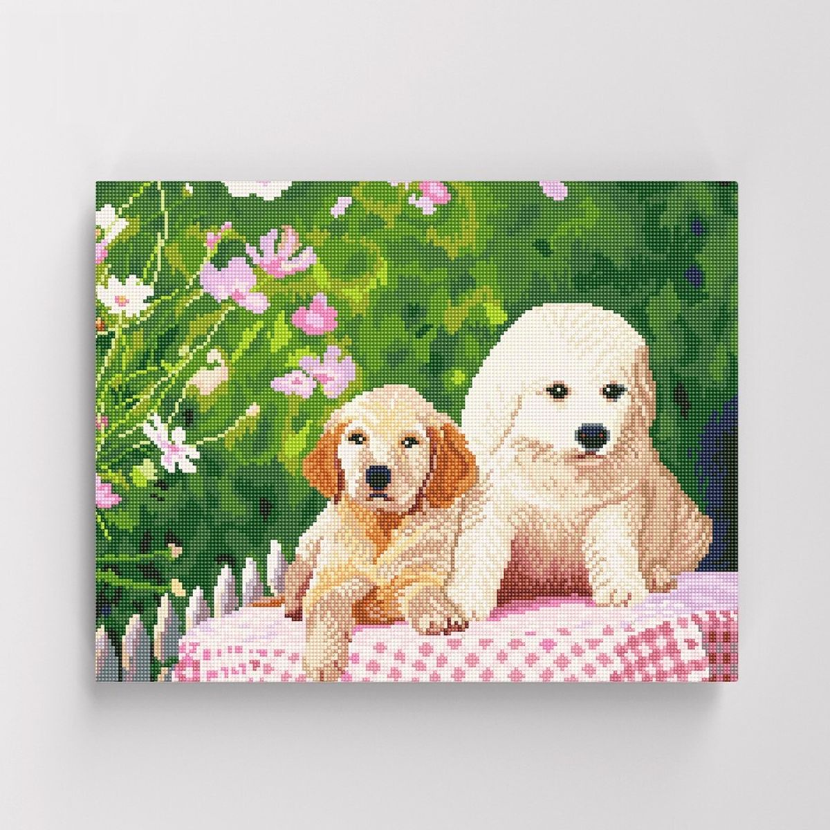 아이러브페인팅(ILOVEPAINTING) DIY캔버스형 보석십자수 40x50cm 귀여운 리트리버