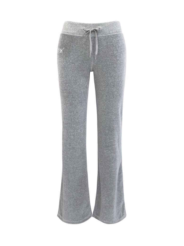 Signature Velvet Trackpants Melange Grey