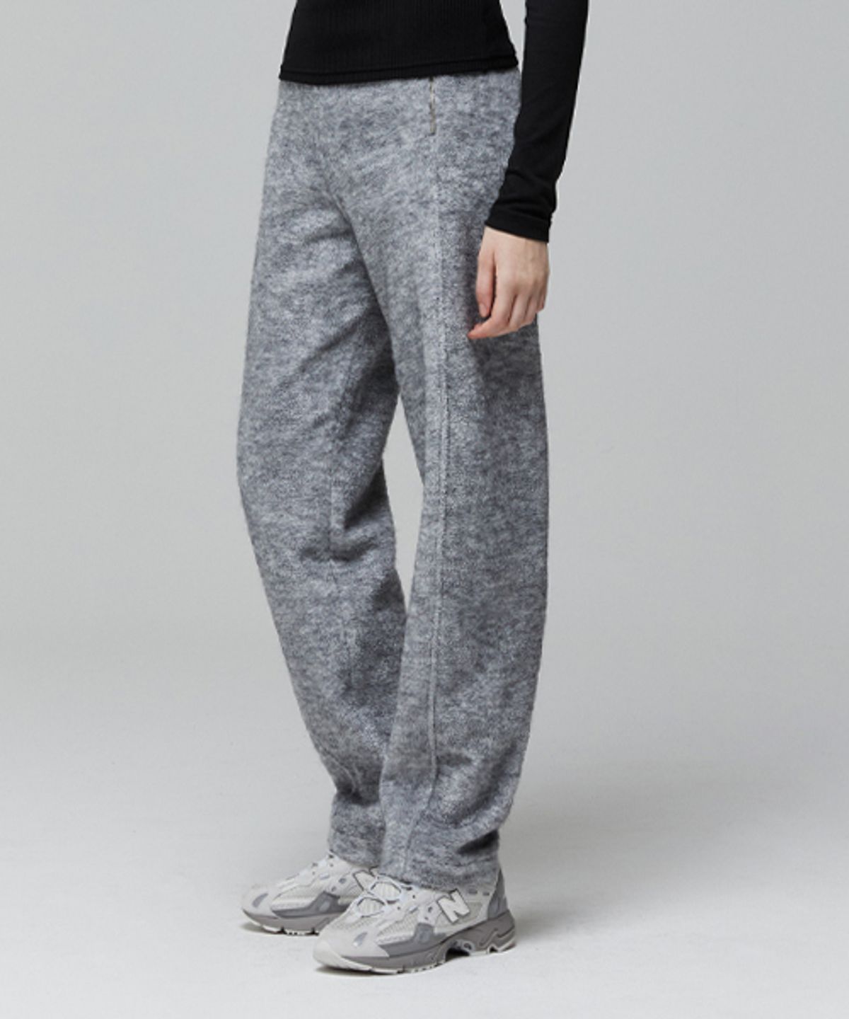 레이디 볼륨(LADY VOLUME) FLUFFY PANTS_MELANGE GRAY
