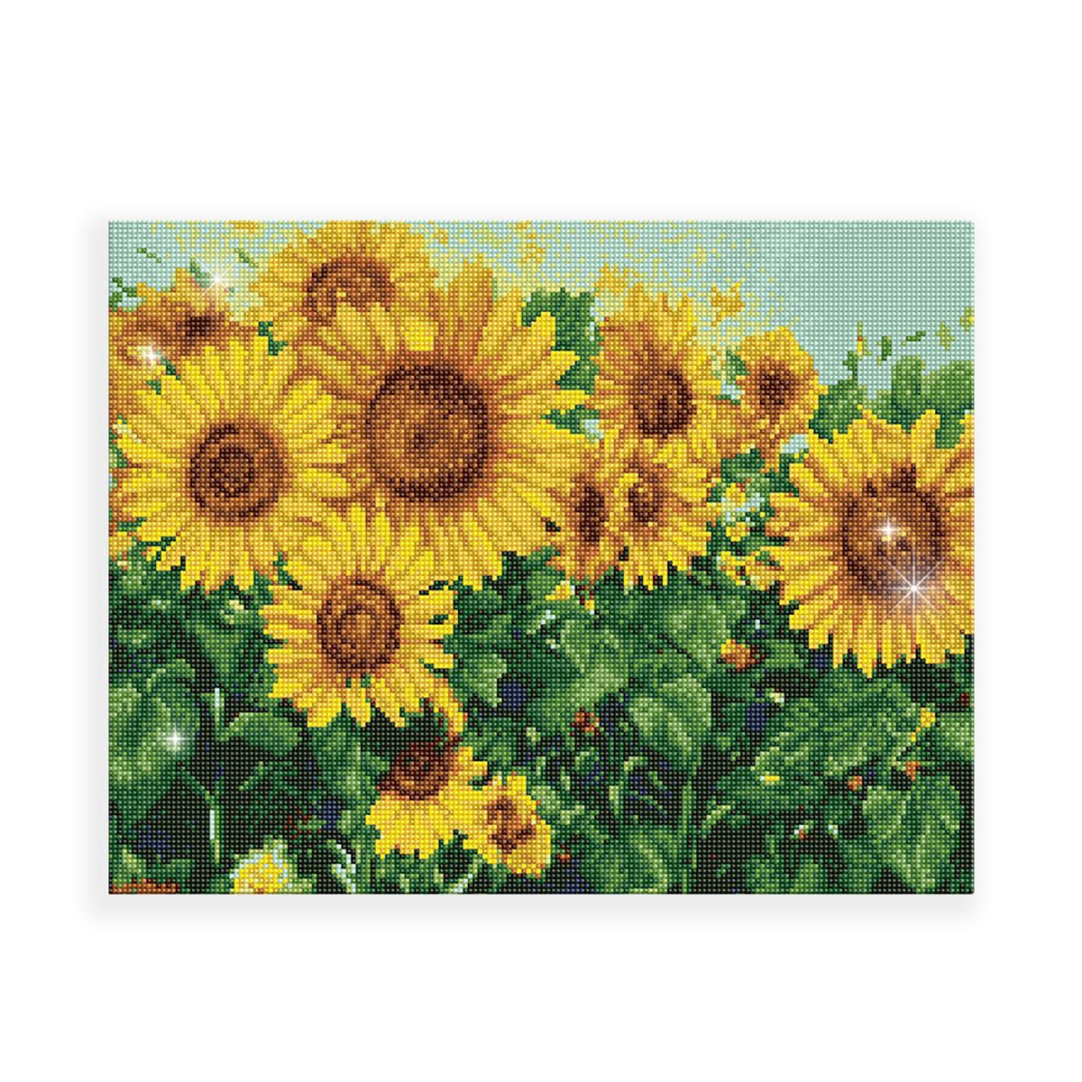 아이러브페인팅(ILOVEPAINTING) DIY캔버스형 보석십자수 40x50cm 해바라기 꽃밭