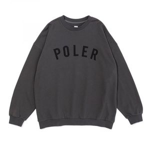 STATE APPLIQUE CREW CHARCOAL GRAY