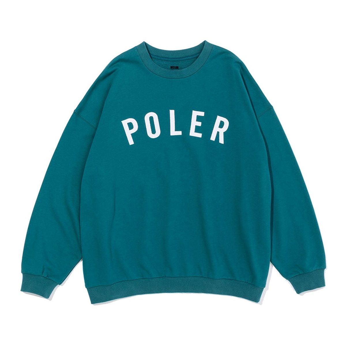 폴러스터프(POLERSTUFF) STATE APPLIQUE CREW TEAL BLUE