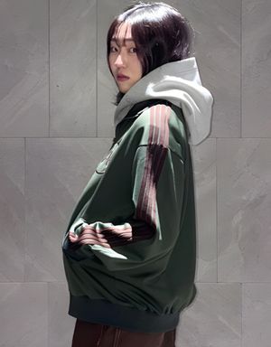 스냅 스웨트 바라클라바 멜란지