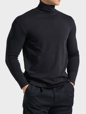 터틀넥 헤비모달 머슬핏 긴팔티 22TL06