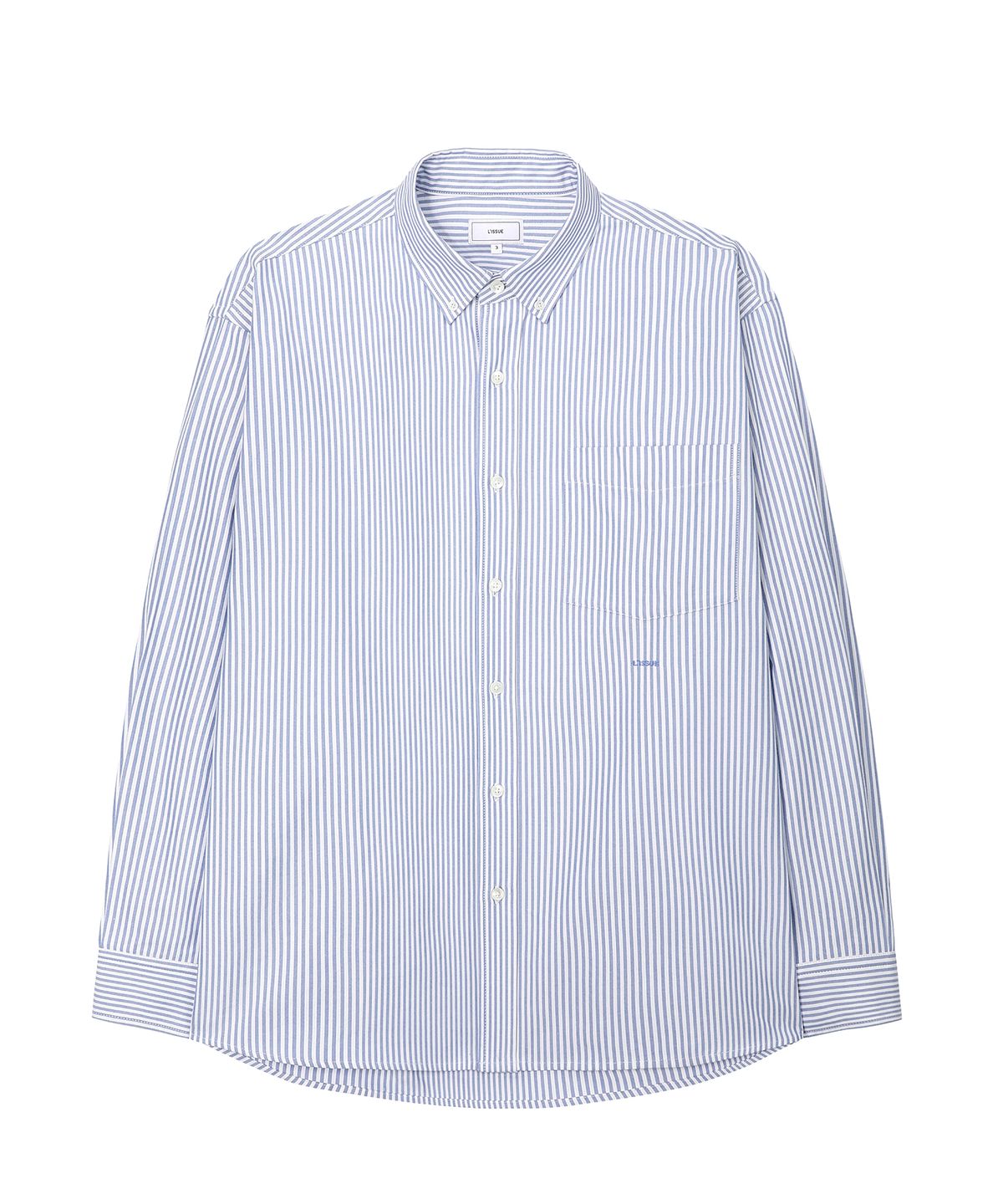 리슈(L'ISSUE) Cornell Oxford L/S Shirt Blue Stripe