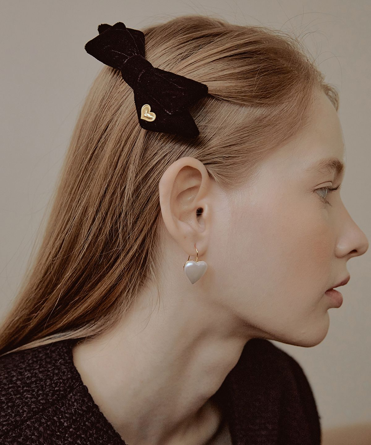 타티아나(TATIANA) Unbalance Ribbon Hair pinch pin HB2223