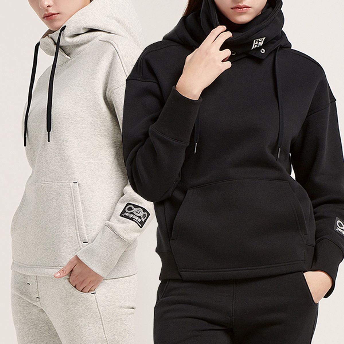 라이프포스(LIFEFORCE) [세트] HAIRY FLEECE WOMENS HOODIE+NECK WARMER+WOMENS JOGGERS(ZET BLACK) 3종