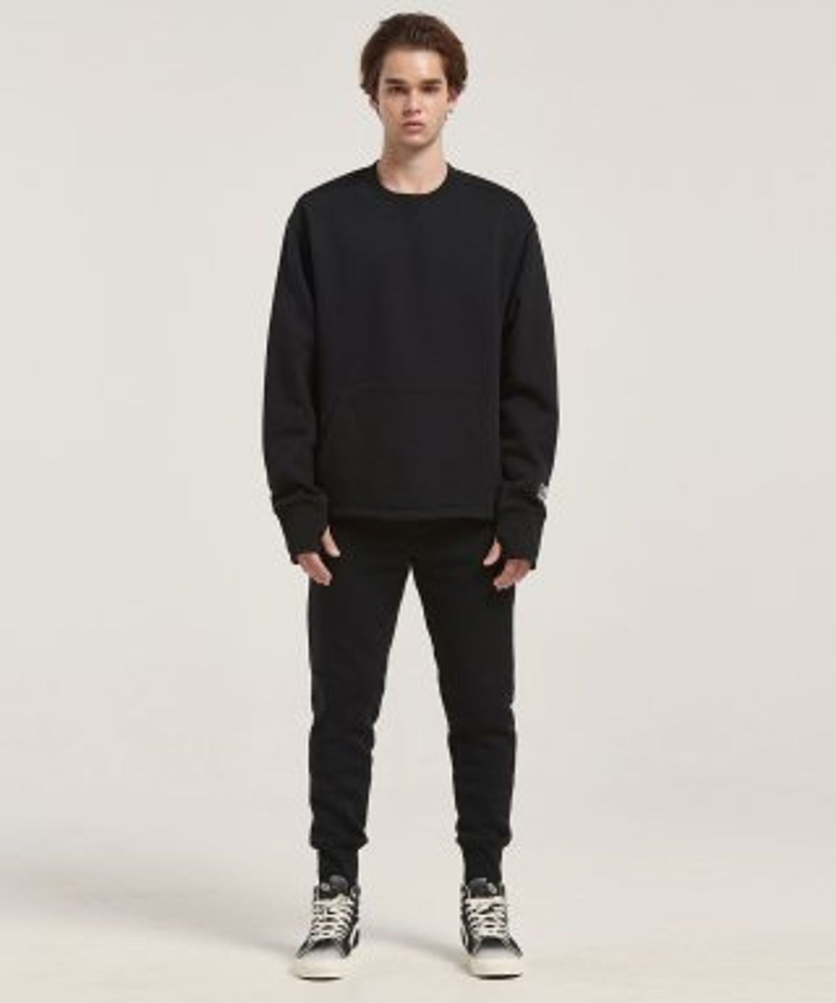 라이프포스(LIFEFORCE) [세트] HAIRY FLEECE MENS SWEATSHIRT+MENS JOGGERS(ZET BLACK) 2종