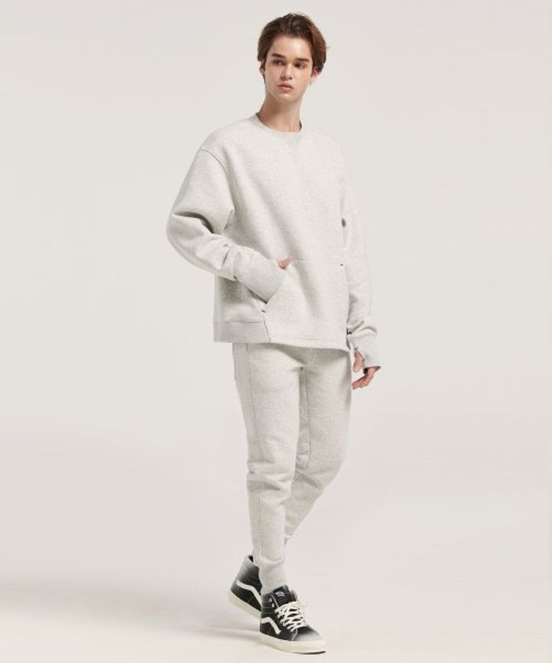 [세트] HAIRY FLEECE MENS SWEATSHIRT+MENS JOGGERS(M/GRAY) 2종