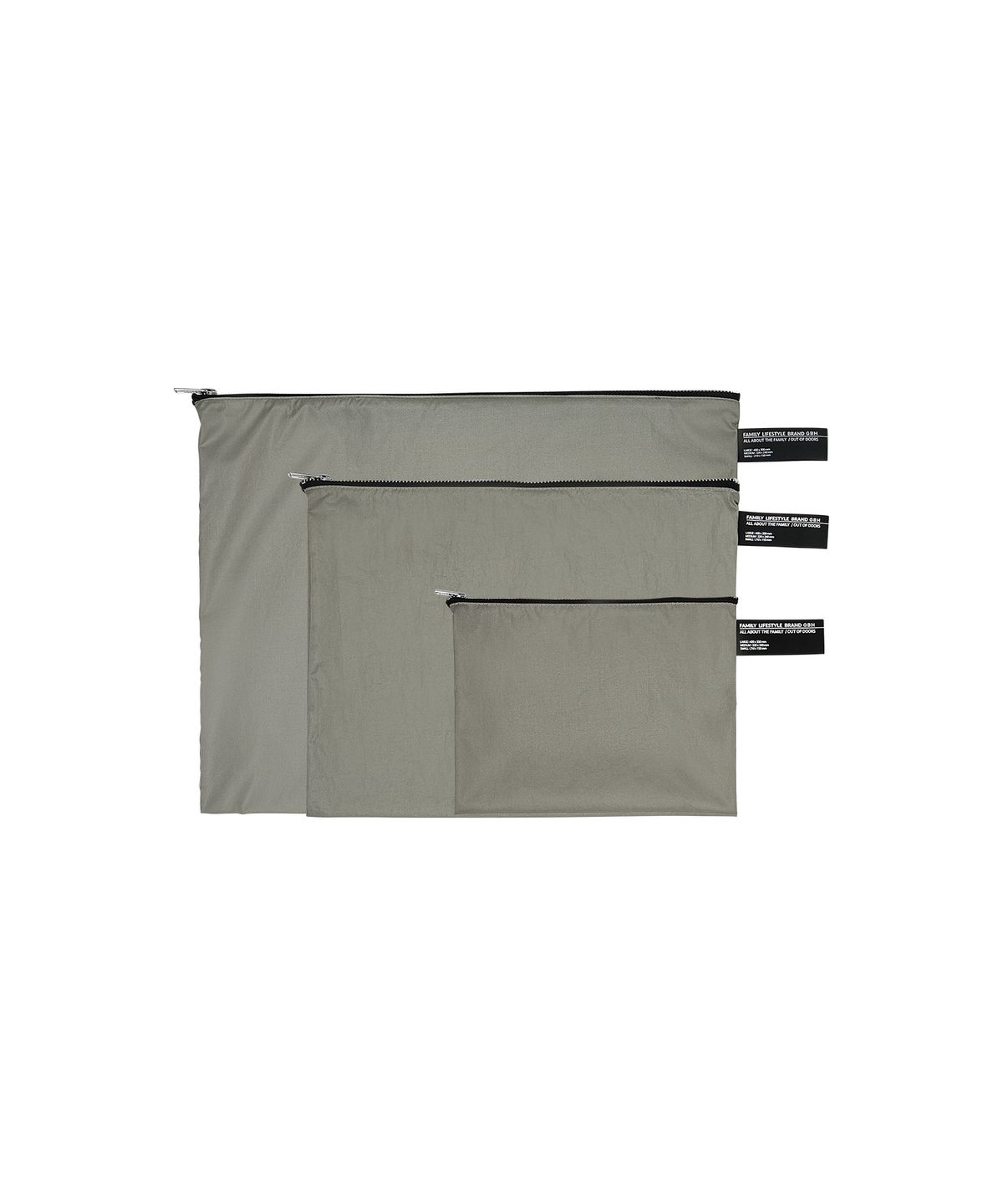 지비에이치 홈(GBH HOME) WATERPROOF POUCH GREY (3 SIZE) 워터프루프 파우치