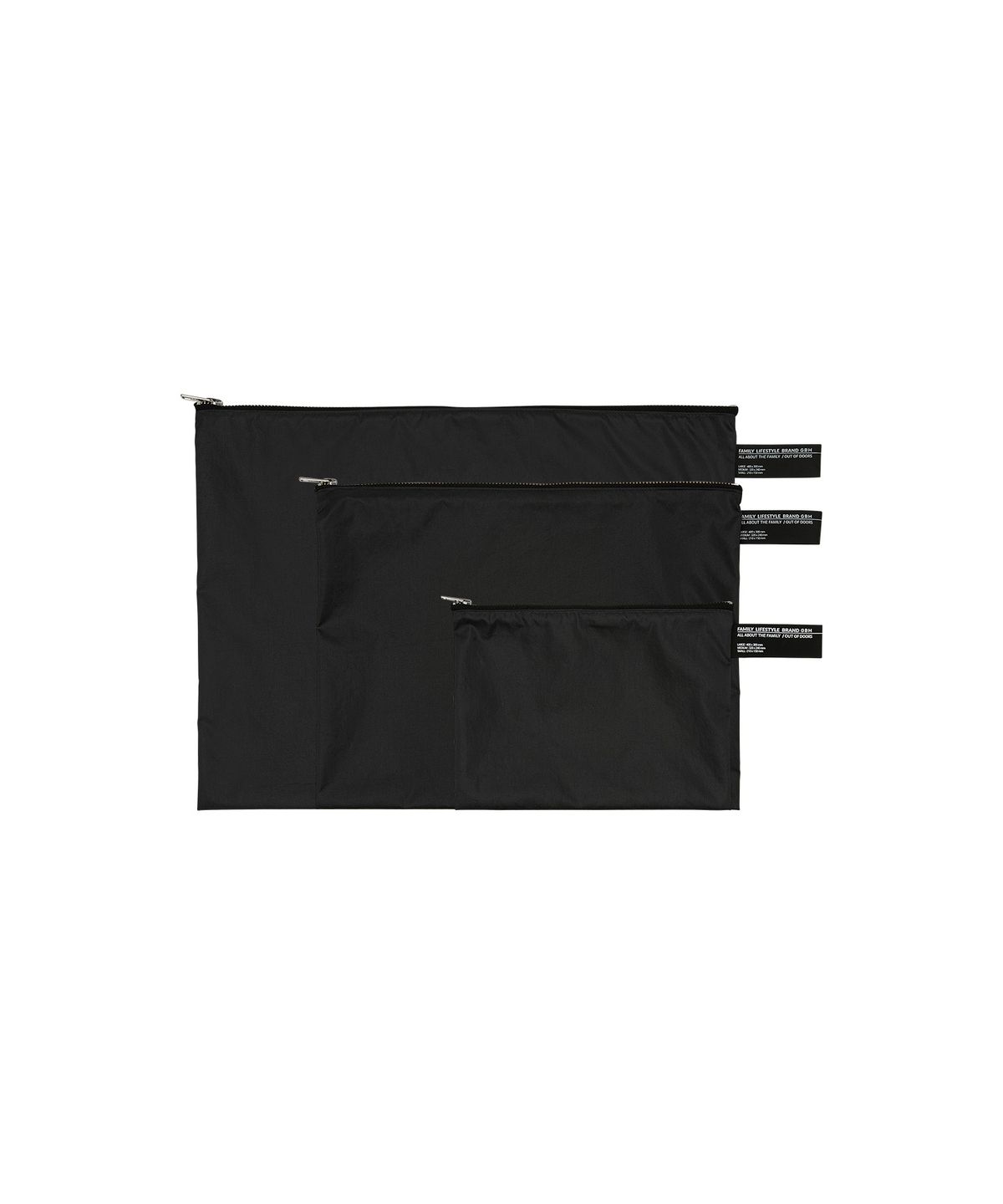 지비에이치 홈(GBH HOME) WATERPROOF POUCH BLACK (3 SIZE) 워터프루프 파우치