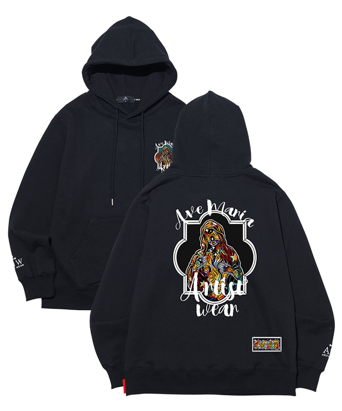 아티스트웨어(ARTISTWEAR) [ATW X RUYSI] 아베마리아 후드티_BK