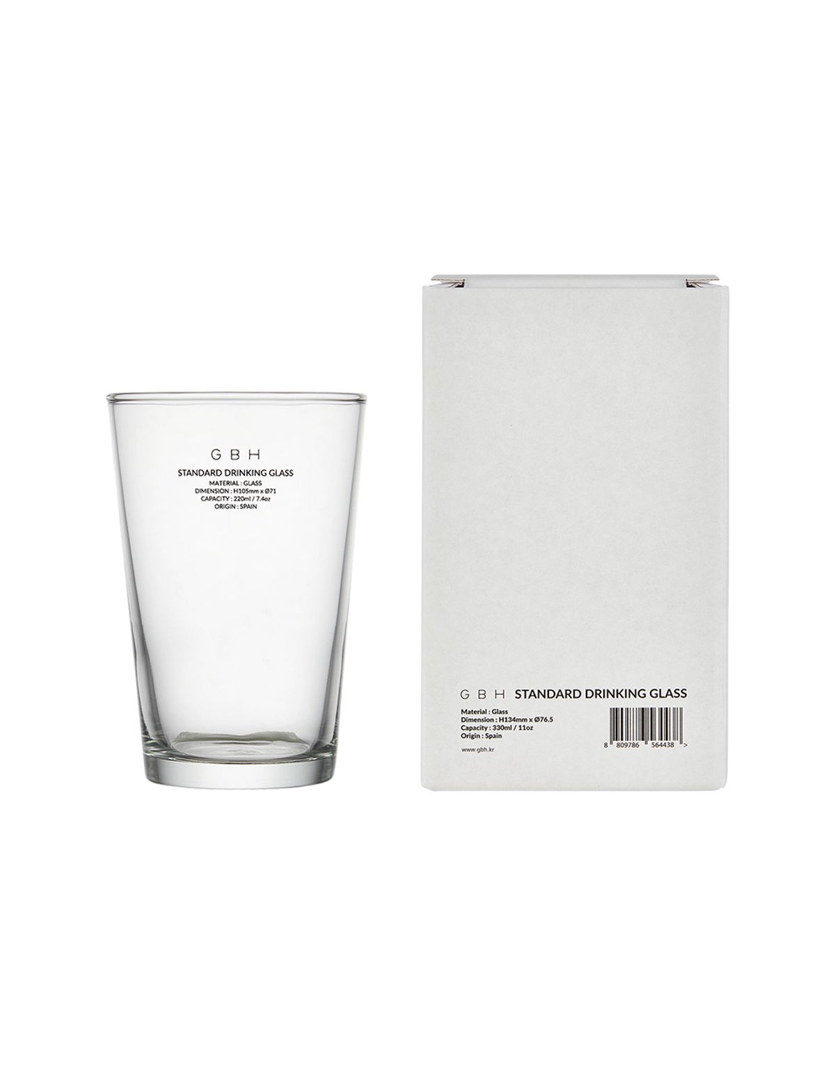 지비에이치 홈(GBH HOME) STANDARD DRINKING GLASS (3 SIZES) 유리컵