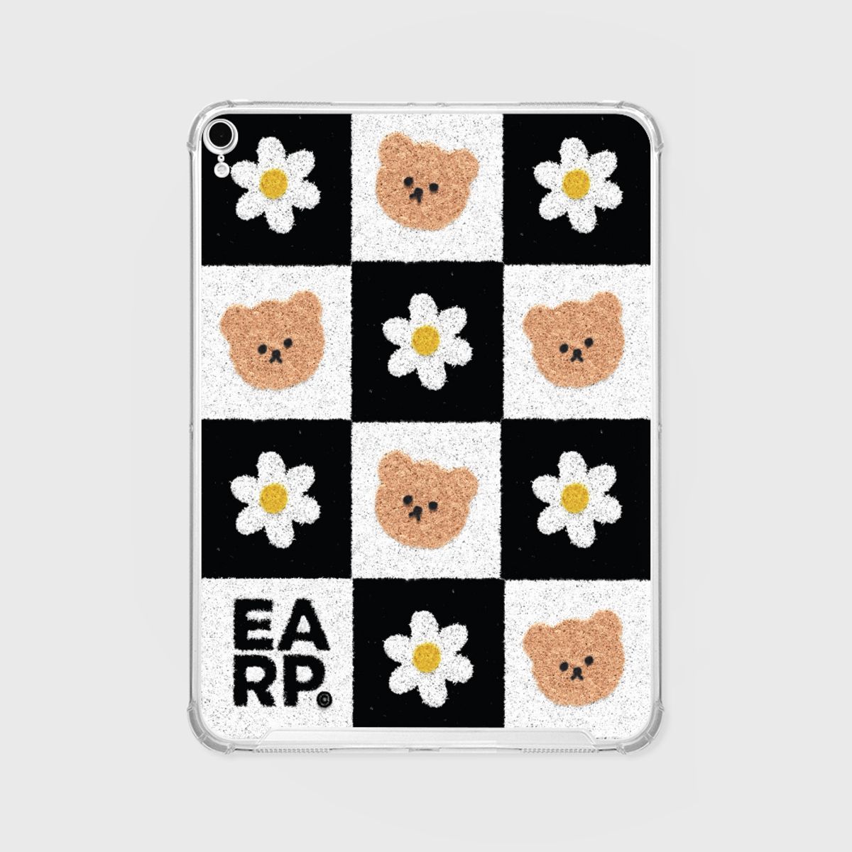 어프어프(EARPEARP) CHECKER BOARD FLOWER MERRY(아이패드-클리어하드)
