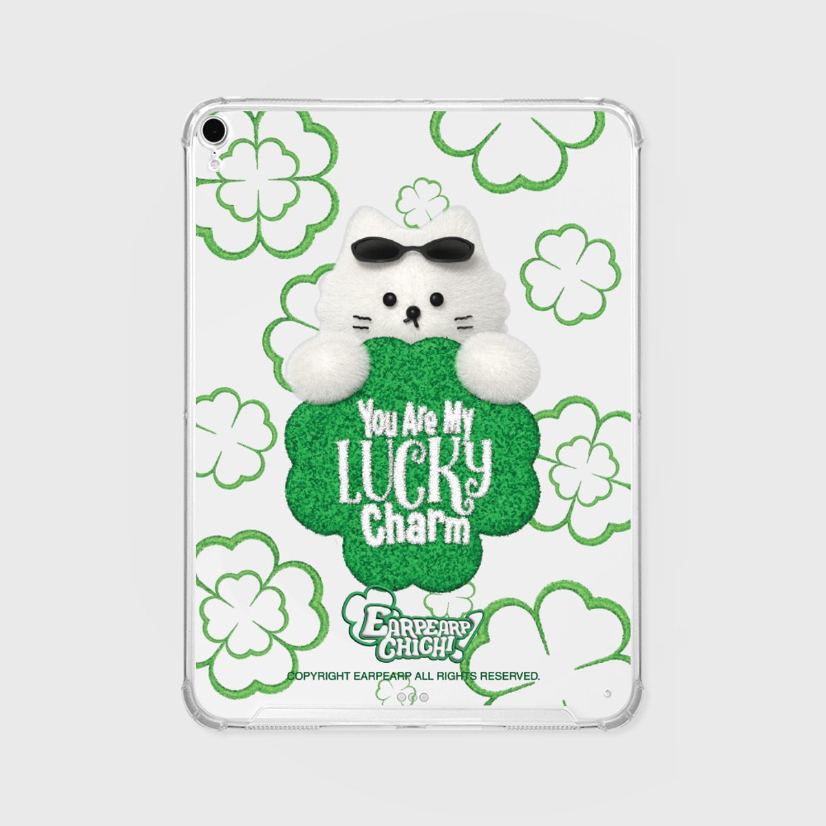 어프어프(EARPEARP) LUCKY CLOVER CHICHI(아이패드-클리어하드)