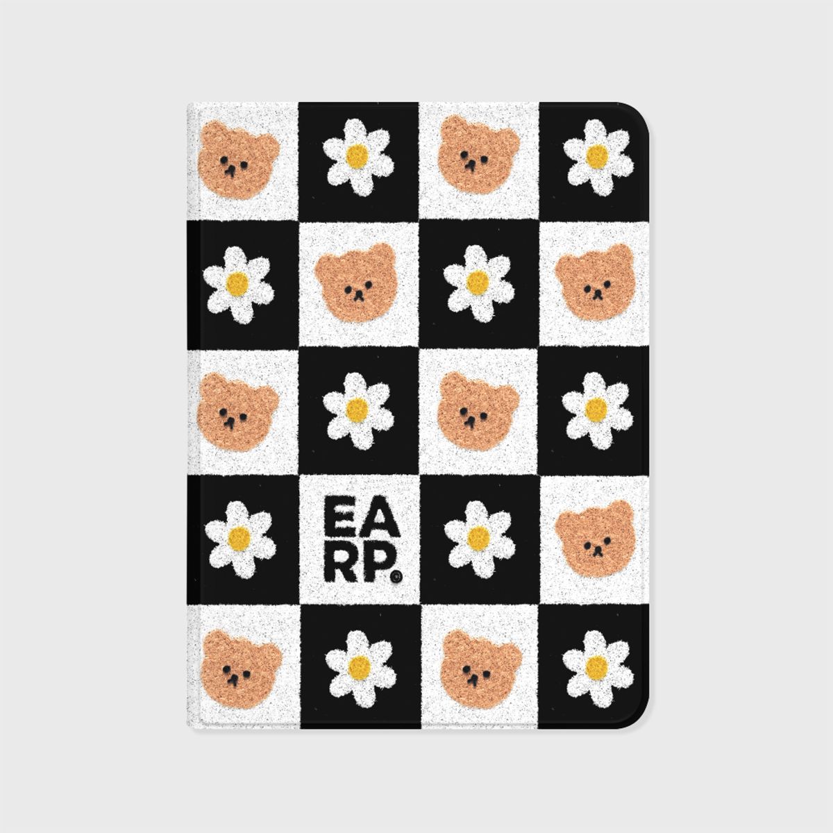 어프어프(EARPEARP) CHECKER BOARD FLOWER MERRY-BLACK(아이패드-커버)
