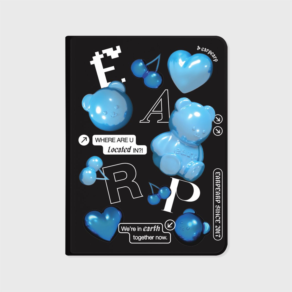 어프어프(EARPEARP) HOLOGRAM BLUE FACO WORLD-BLACK(아이패드-커버)