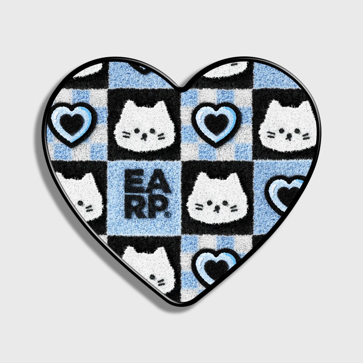 어프어프(EARPEARP) CHECKER BOARD HEART CHICHI-BLUE(하트톡)