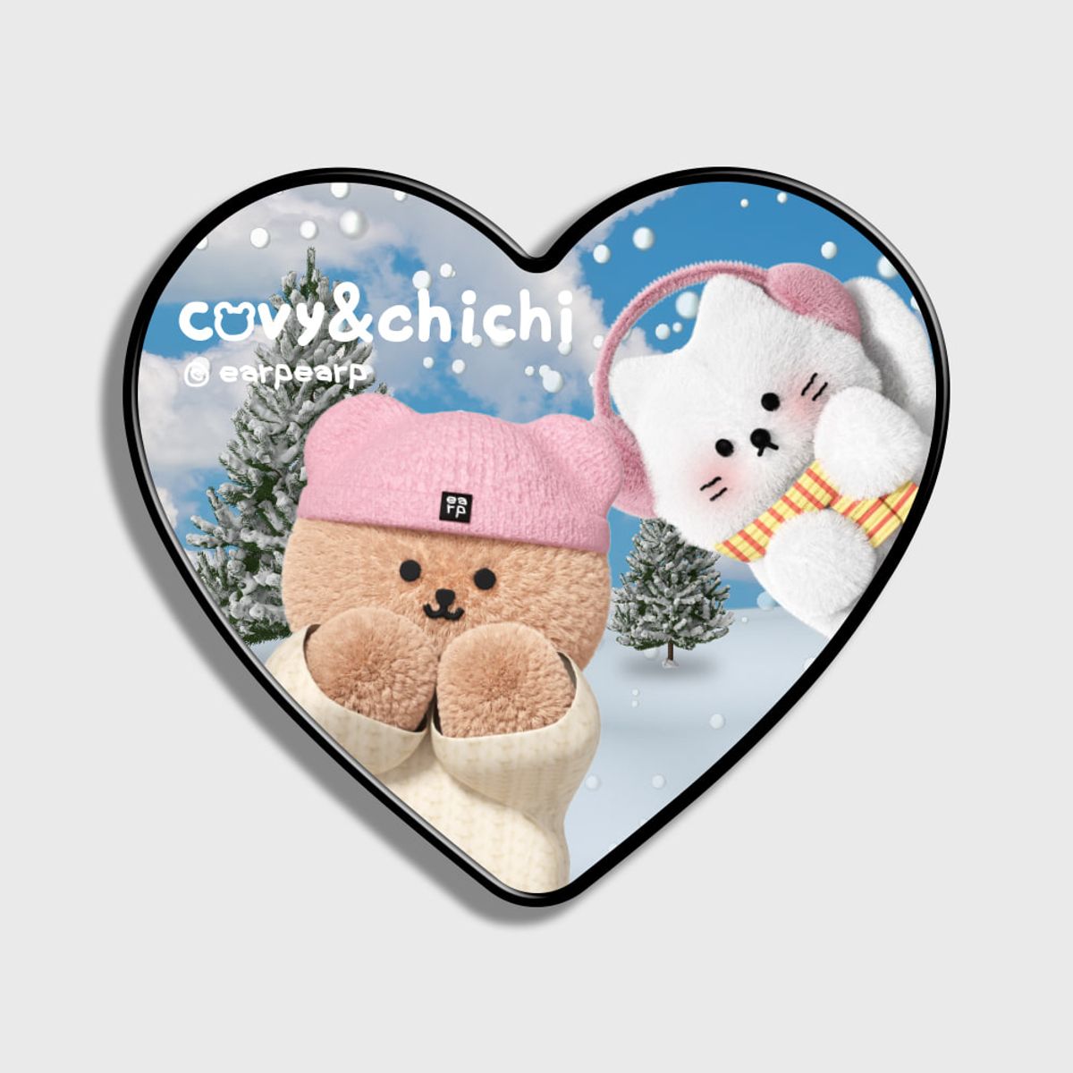 어프어프(EARPEARP) SNOWY WINTER COVY AND CHICHI-BLUE(하트톡)