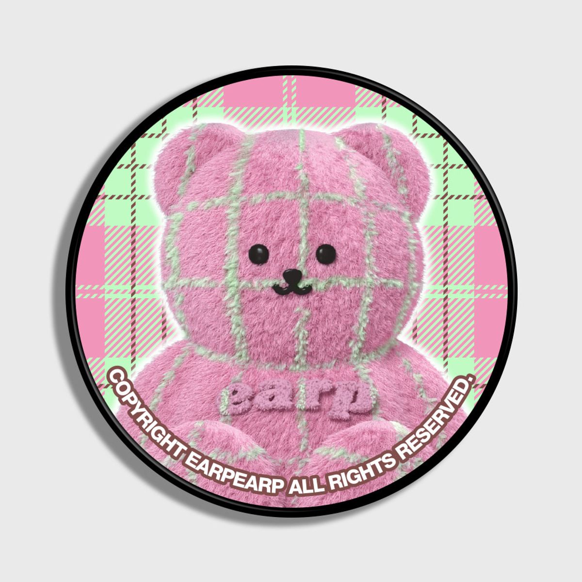 어프어프(EARPEARP) CHECK PATTERN LOVE PINK FACO(스마트톡)