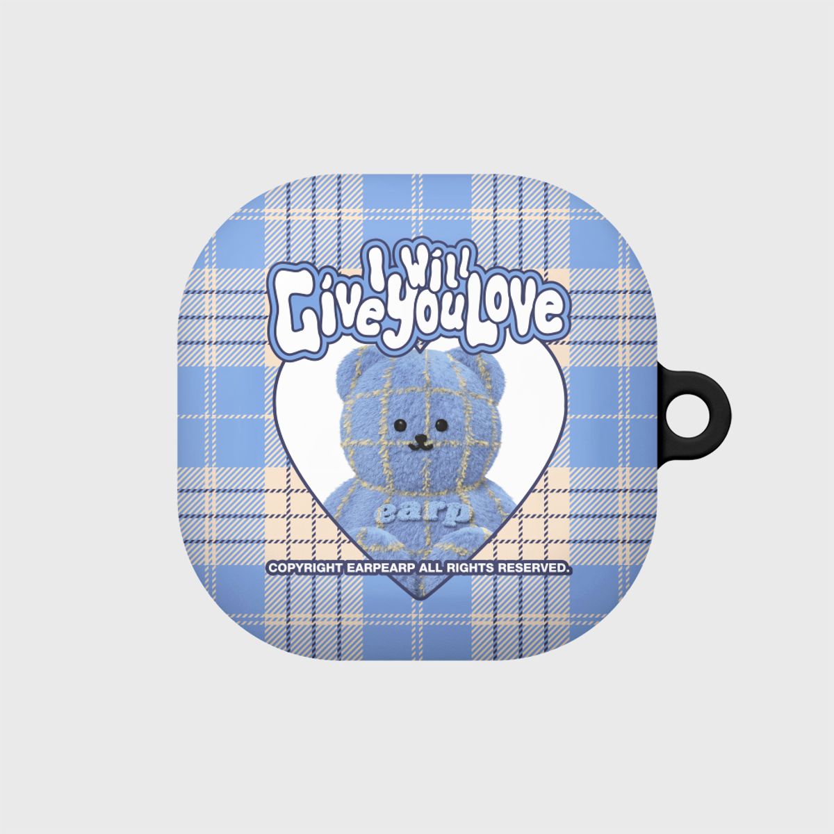 어프어프(EARPEARP) CHECK PATTERN LOVE BLUE FACO(버즈-하드)
