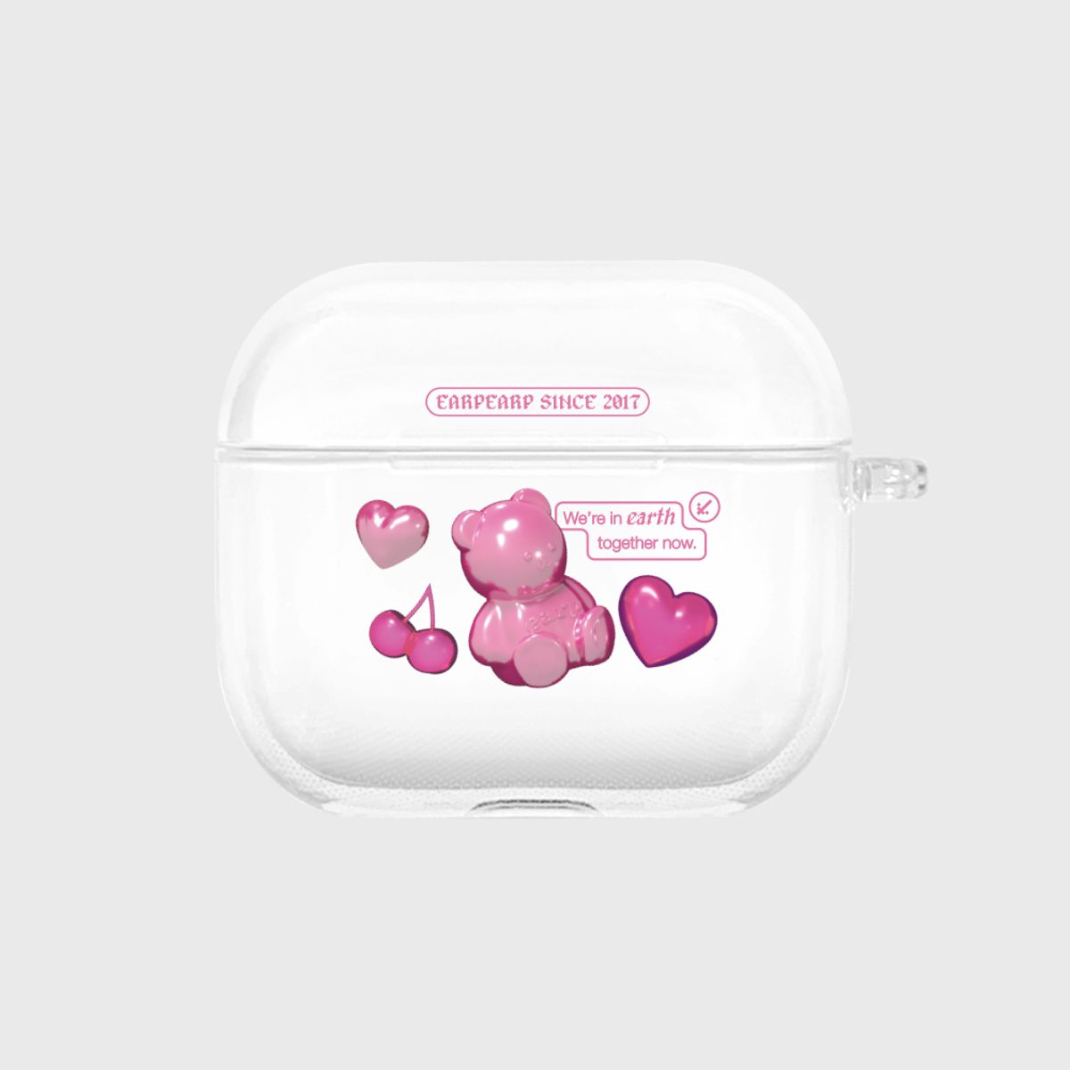 어프어프(EARPEARP) HOLOGRAM PINK FACO WORLD(에어팟3-클리어하드)