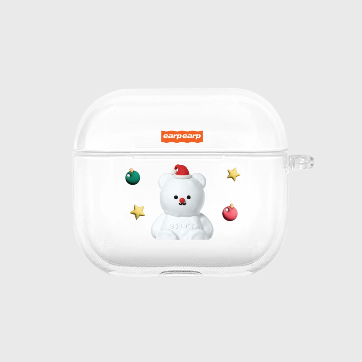 어프어프(EARPEARP) CHRISTMAS SNOW FACO(에어팟3-클리어하드)