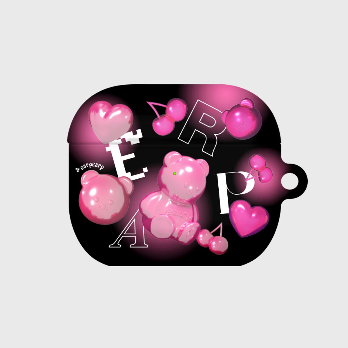 어프어프(EARPEARP) HOLOGRAM PINK FACO WORLD-BLACK(에어팟3-하드)