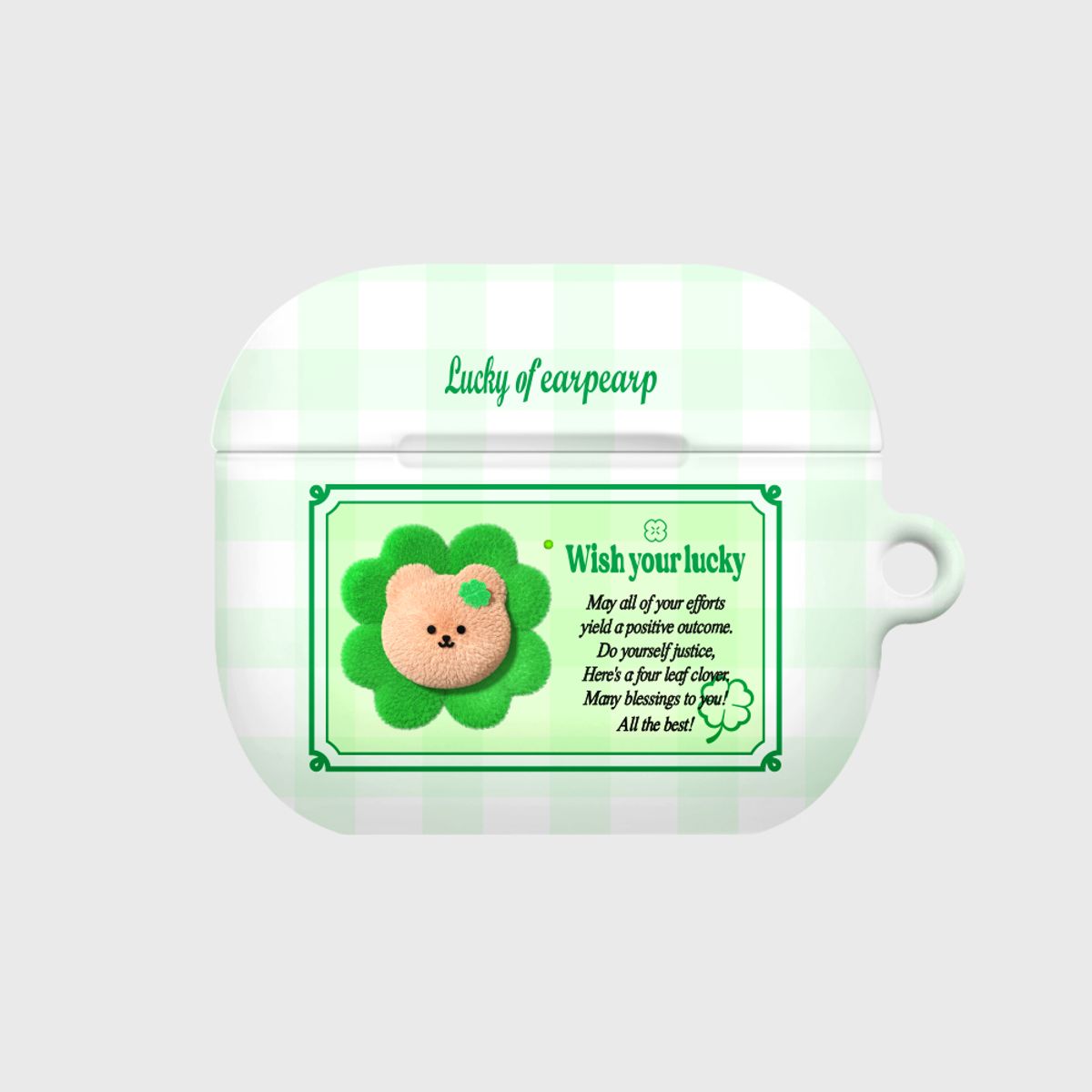 어프어프(EARPEARP) CLOVER COVY FACE CARD-GREEN(에어팟3-하드)