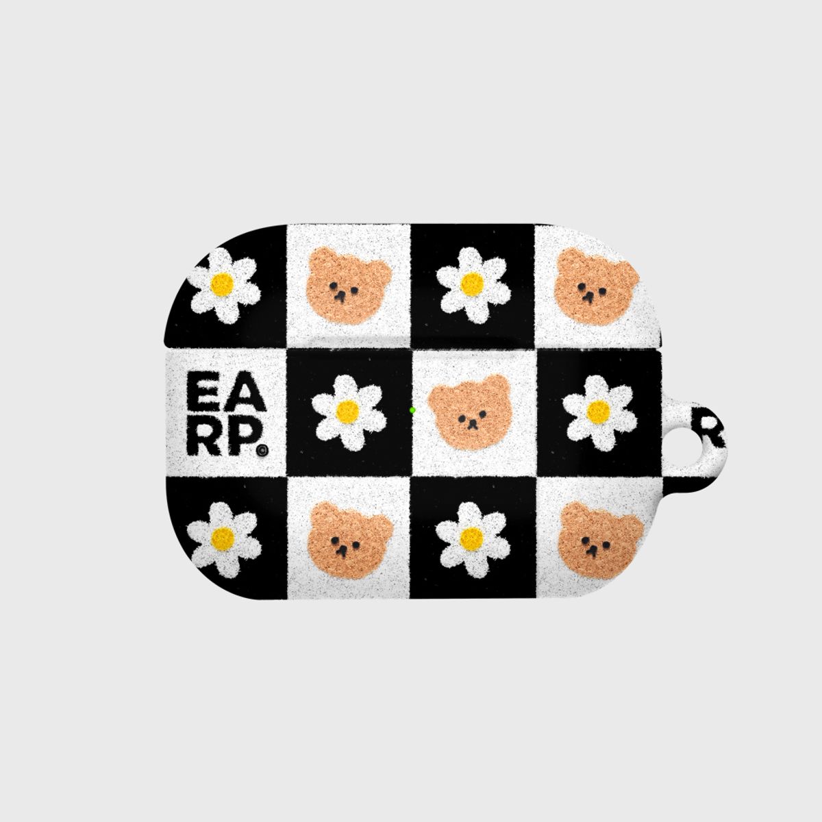 어프어프(EARPEARP) [프로3 추가]CHECKER BOARD FLOWER MERRY-BLACK(에어팟프로-하드)