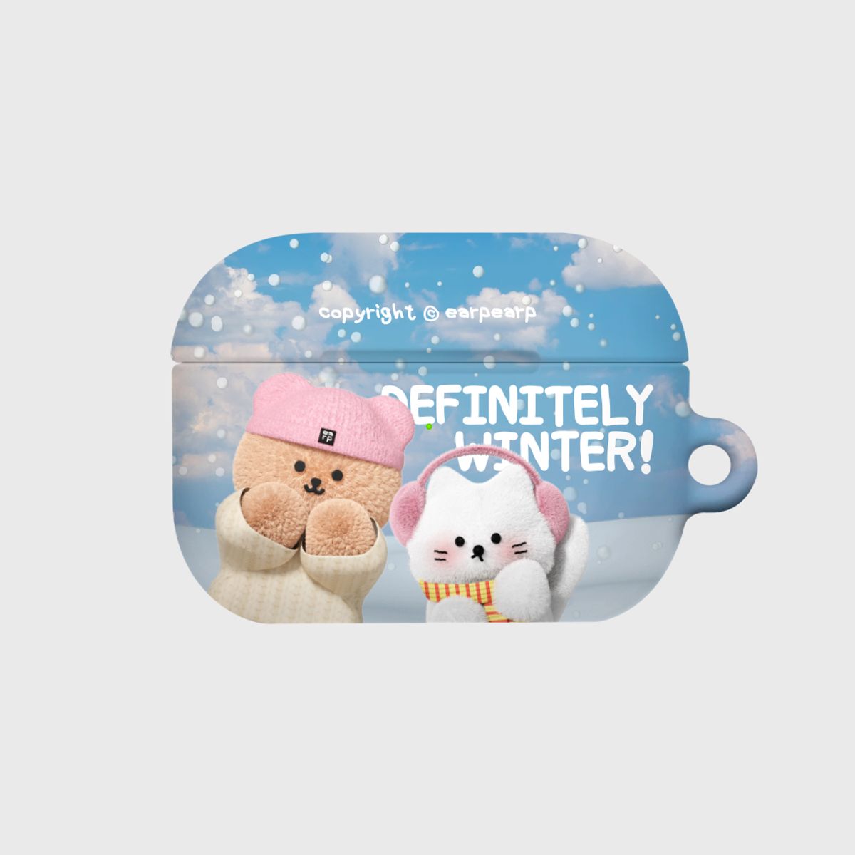 어프어프(EARPEARP) SNOWY WINTER COVY AND CHICHI-BLUE(에어팟프로-하드)