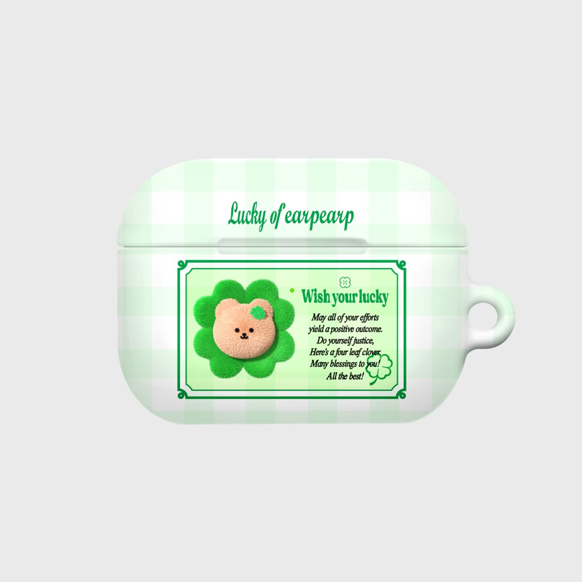 어프어프(EARPEARP) CLOVER COVY FACE CARD-GREEN(에어팟프로-하드)