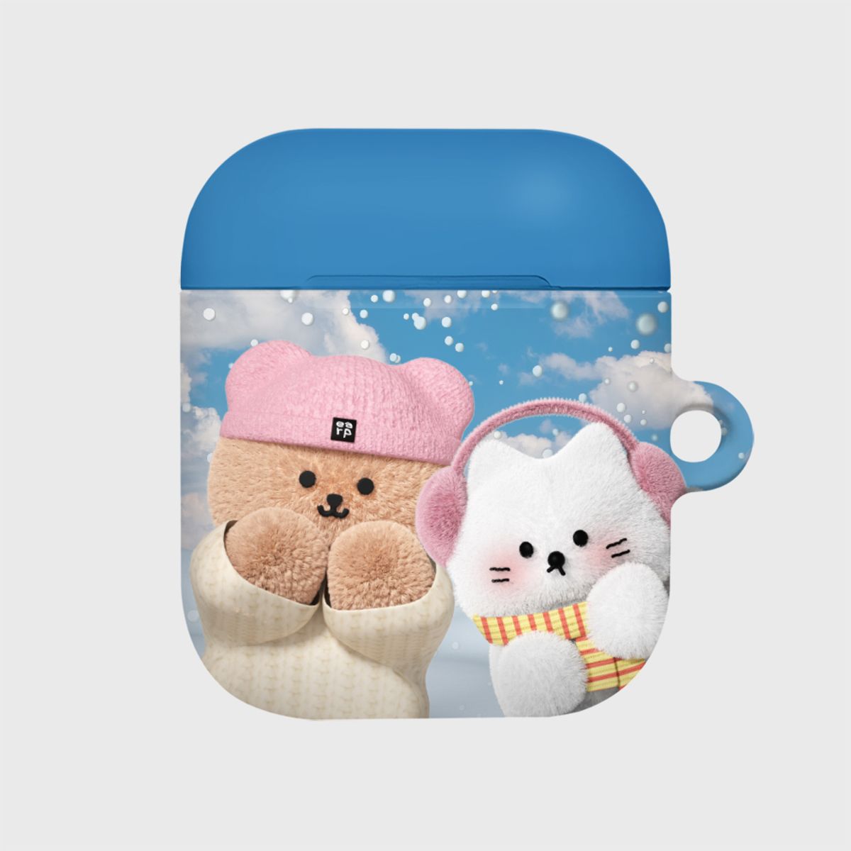어프어프(EARPEARP) SNOWY WINTER COVY AND CHICHI-BLUE(에어팟-하드)