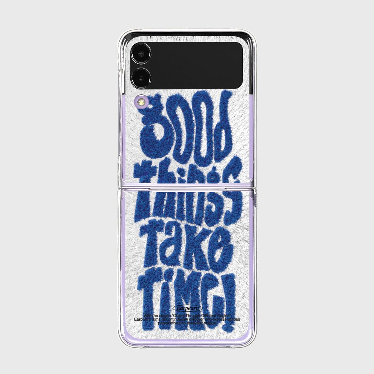 어프어프(EARPEARP) FUR GRAPHIC GOOD THINGS TAKE TIME(Z플립-클리어하드)