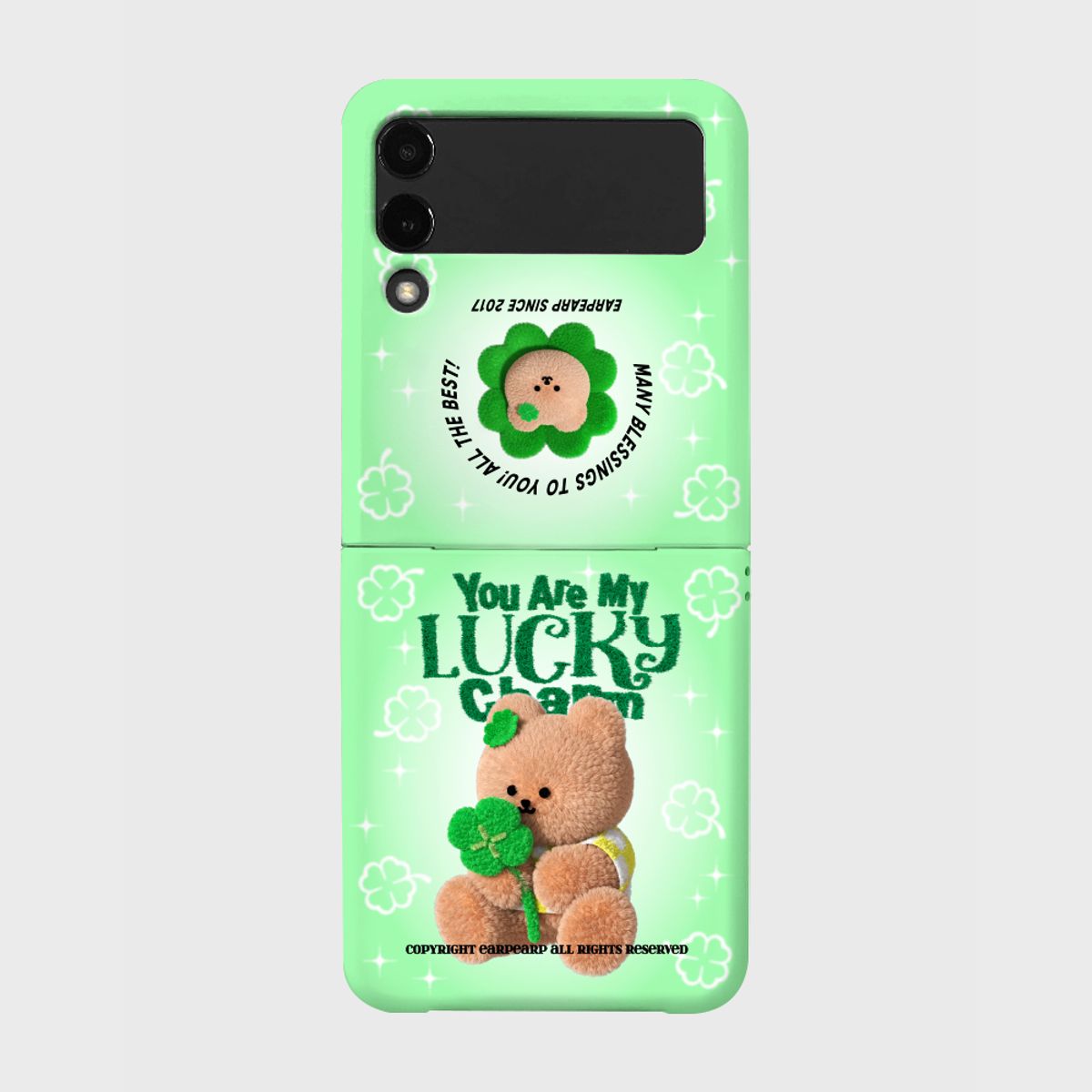 어프어프(EARPEARP) LUCKY CHARM COVY-GREEN(Z플립-하드)