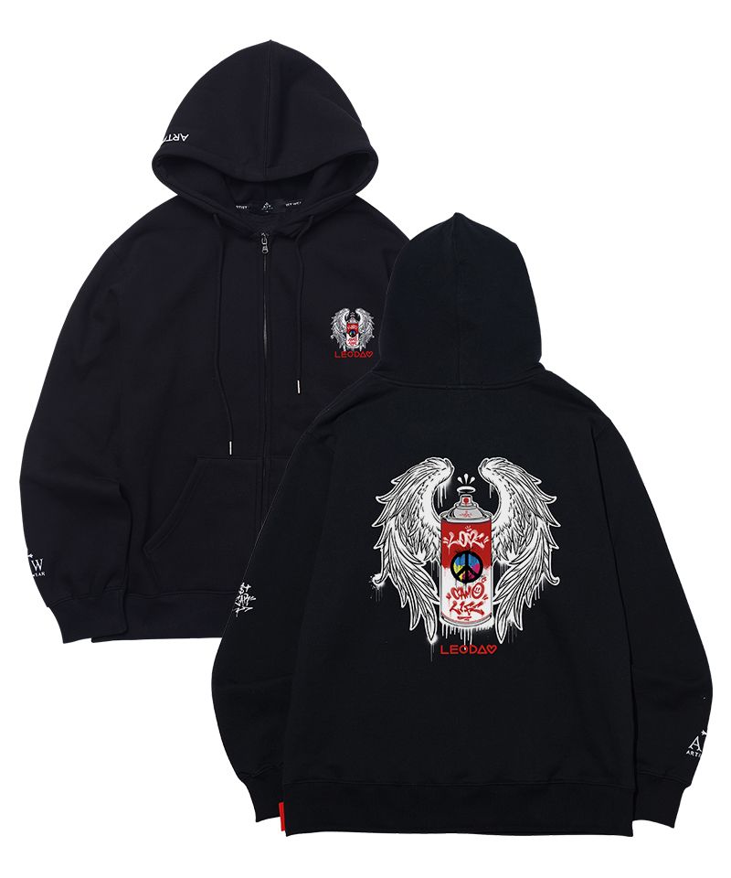 ウェア MUSINSA公式 | ARTISTWEAR [ATW X LEODAV] Spray Angel Hood Zip