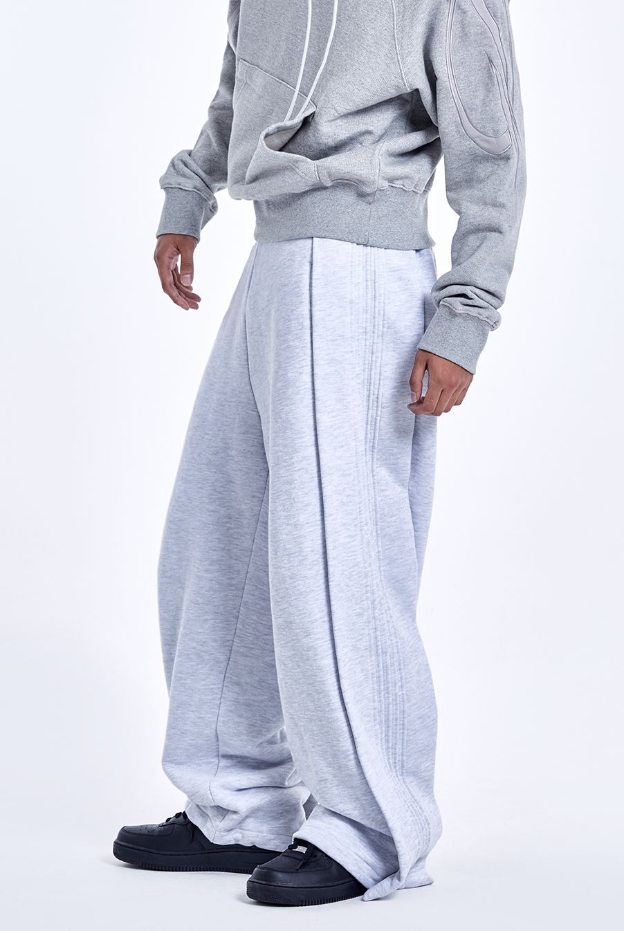 MUSINSA公式 | 51PERCENT LOUVER SWEATPANTS - Light gray